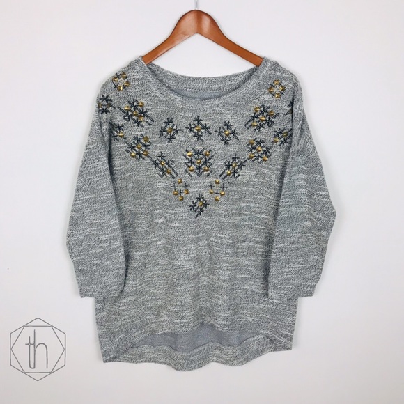 Lucky Brand Tops - Lucky Lotus knit sweater tunic large gray